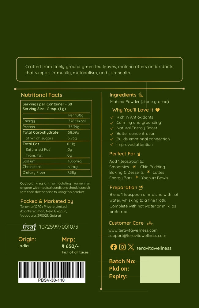 Ceremonial grade matcha