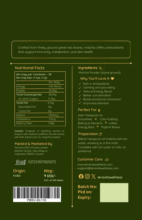 Ceremonial grade matcha